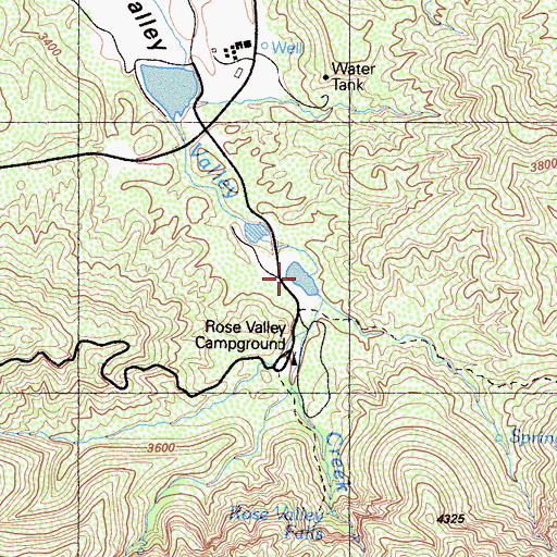 Topographic Map of Upper Rose Lake, CA