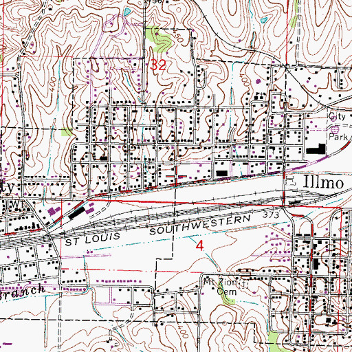 Topographic Map of Scott City Police Department, MO