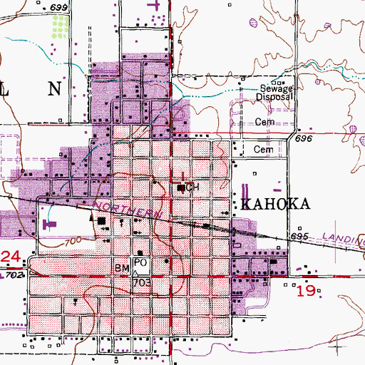 Topographic Map of Clark County Sheriff's Office, MO