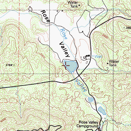 Topographic Map of Lower Rose Lake, CA