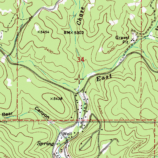 Topographic Map of Chase Creek, AZ