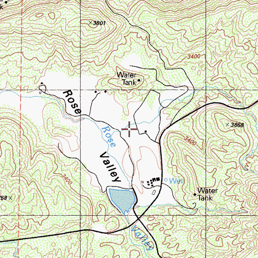 Topographic Map of Ojai Valley Gun Club, CA