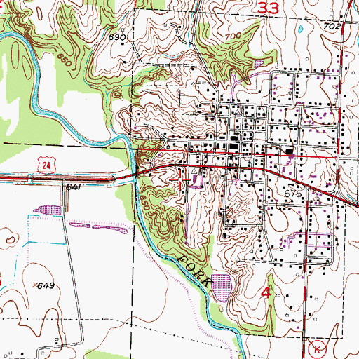 Topographic Map of Chariton County Sheriff's Office, MO