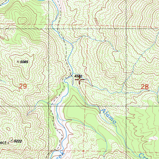 Topographic Map of Stonehouse Campground, CA