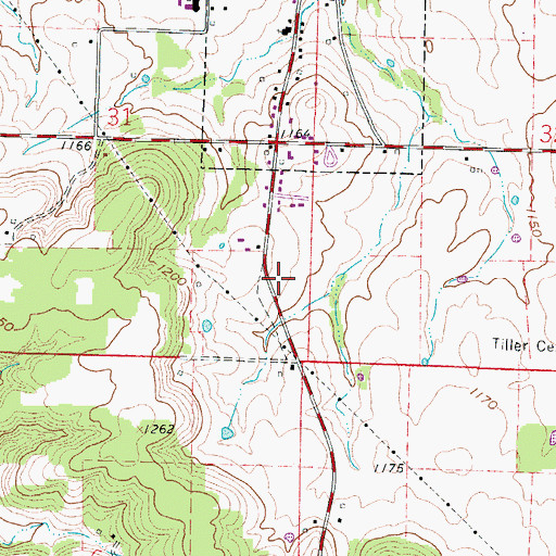 Topographic Map of Pleasant Hope Police Department, MO