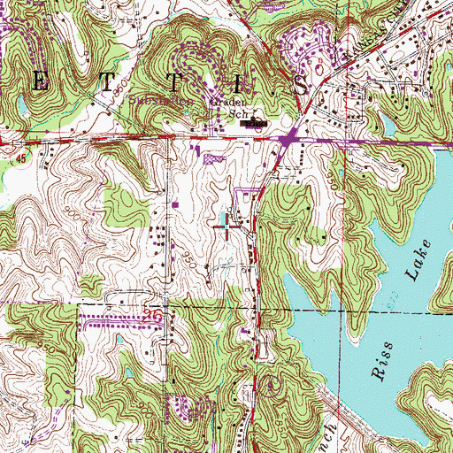 Topographic Map of Parkville Police Department, MO