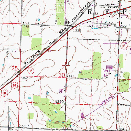 Topographic Map of Republic Police Department, MO