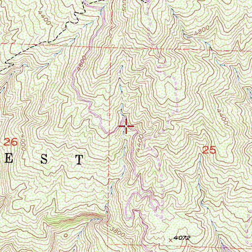Topographic Map of Wilsie Spring, CA