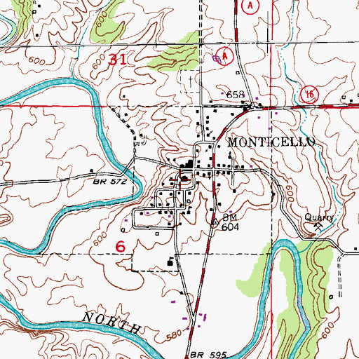 Topographic Map of Lewis County Sheriff's Office, MO