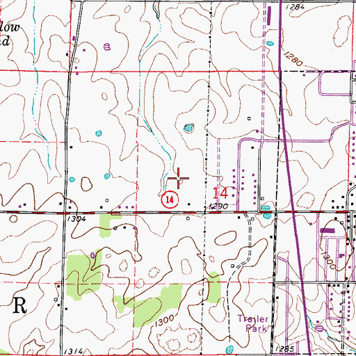 Topographic Map of Nixa Police Department, MO