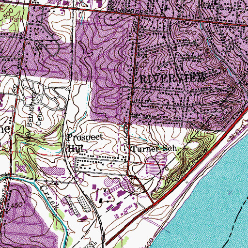 Topographic Map of Riverview Police Department, MO