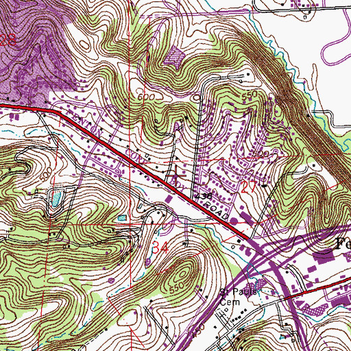Topographic Map of Fenton Police Department, MO