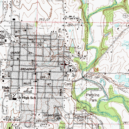 Topographic Map of Clinton County Sheriff's Office, MO