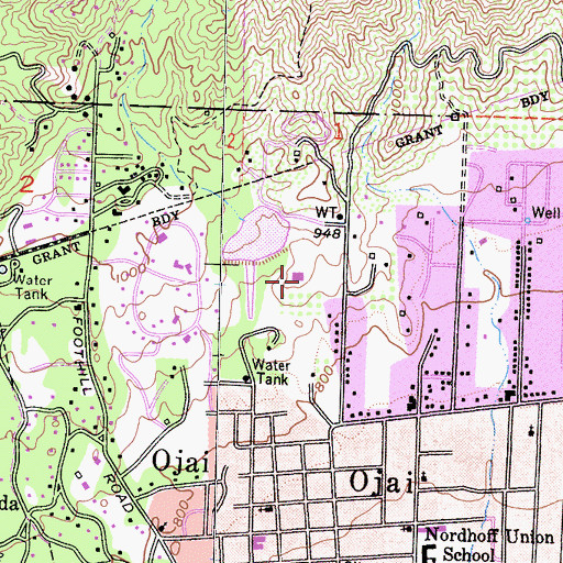 Topographic Map of Stewart Canyon Debris Burn, CA