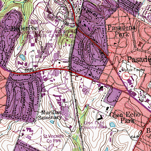 Topographic Map of Normandy Police Department, MO