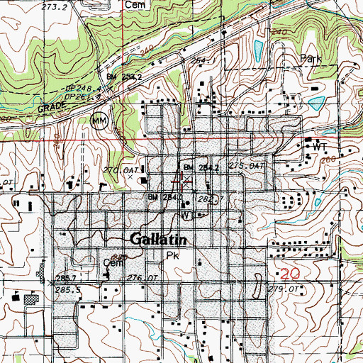 Topographic Map of Daviess County Sheriff's Office, MO