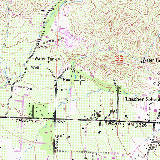 Topographic Map of White Rock Ranch, CA