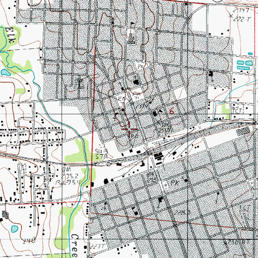 Topographic Map of Brookfield Police Department, MO