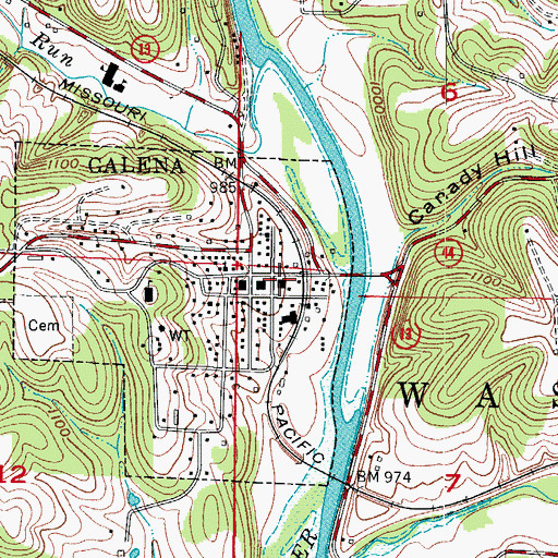 Topographic Map of Stone County Sheriff's Office, MO
