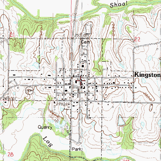 Topographic Map of Caldwell County Sheriff's Office, MO