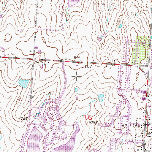 Topographic Map of Raymore City Police Department, MO