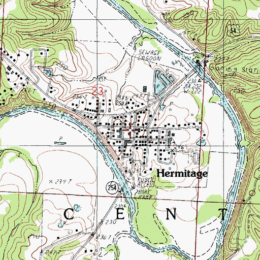 Topographic Map of Hickory County Sheriff's Office, MO