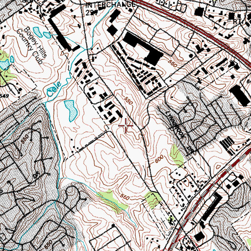 Topographic Map of Saint Charles Police Department, MO
