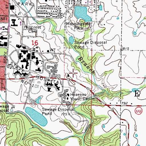 Topographic Map of Callaway County Sheriff's Office, MO
