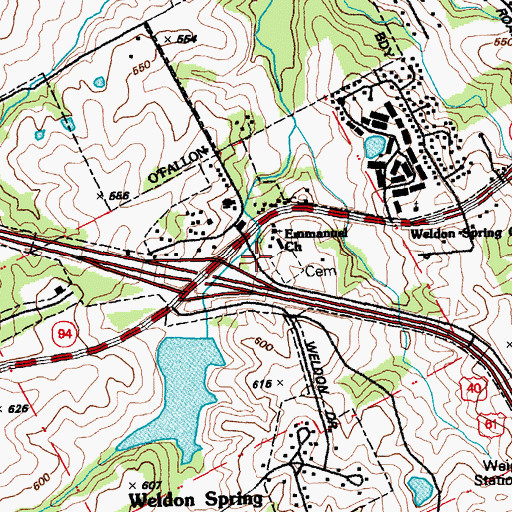 Topographic Map of Missouri State Highway Patrol Troop C, MO