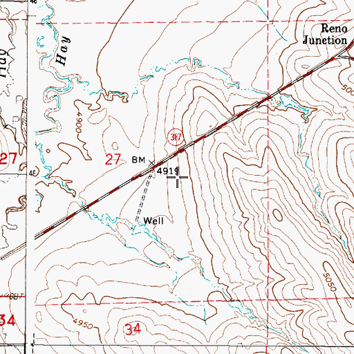 Topographic Map of Campbell County Sheriff, WY
