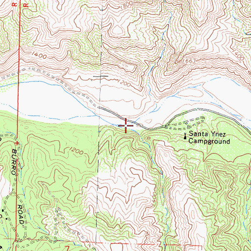 Topographic Map of Fall Recreation Site, CA