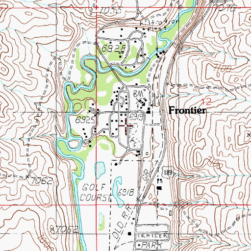 Topographic Map of Kemmerer Police Department, WY
