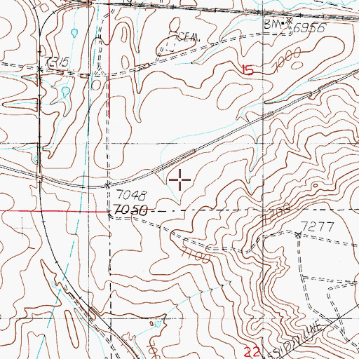 Topographic Map of Lincoln County Sheriff, WY