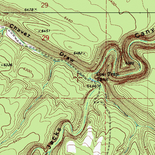 Topographic Map of Chavez Draw, AZ
