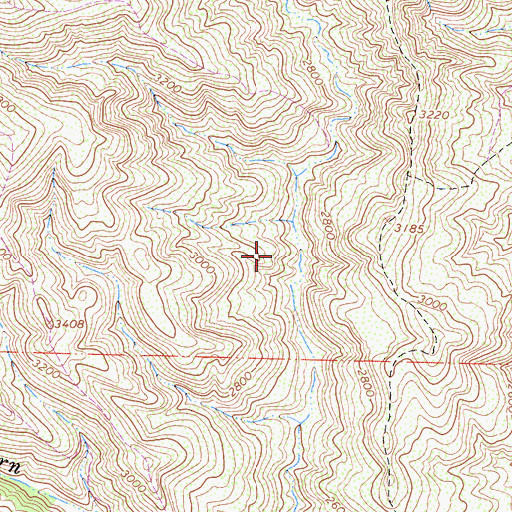 Topographic Map of Hollow Tree Campground, CA