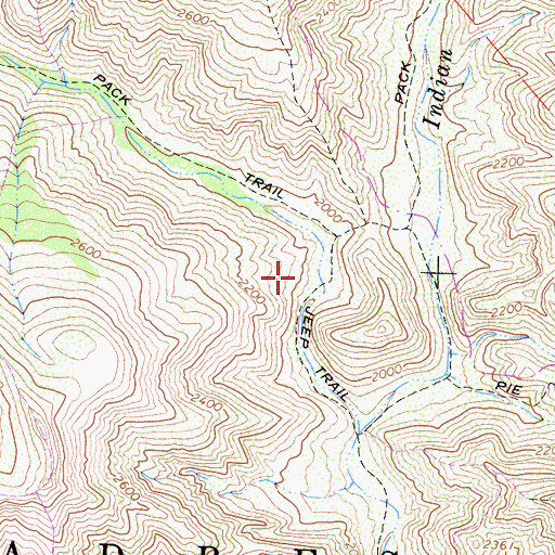 Topographic Map of Lower Buckhorn Campground, CA