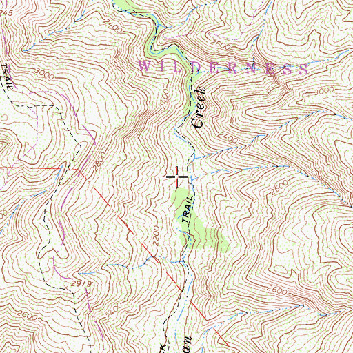 Topographic Map of Pegleg Campground, CA