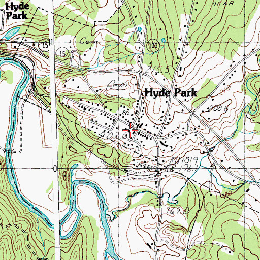 Topographic Map of Lamoille County Sheriff's Office, VT