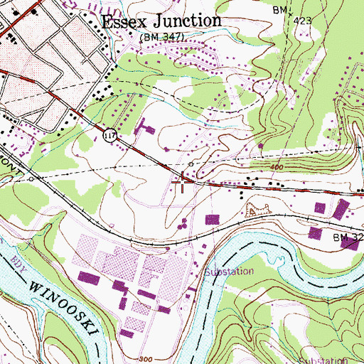Topographic Map of Essex Police Department, VT
