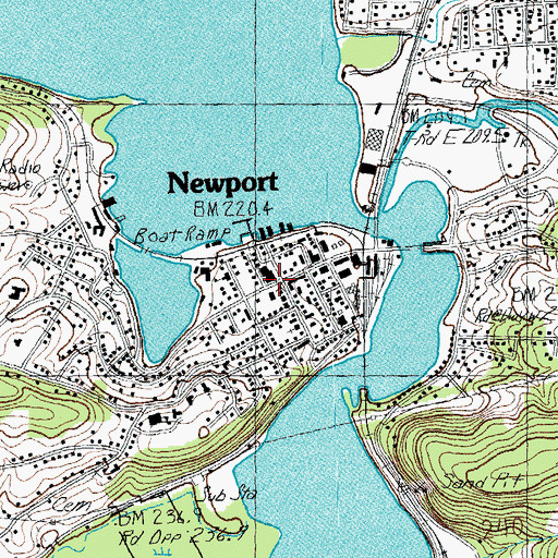 Topographic Map of Newport Police Department, VT