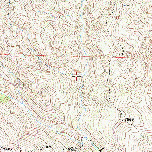 Topographic Map of Buck Campground, CA