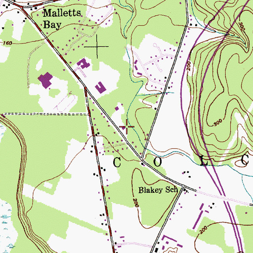 Topographic Map of Colchester Police Department, VT