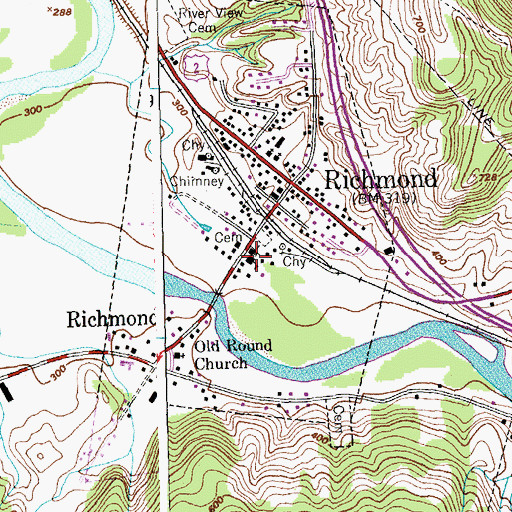 Topographic Map of Richmond Police Department, VT