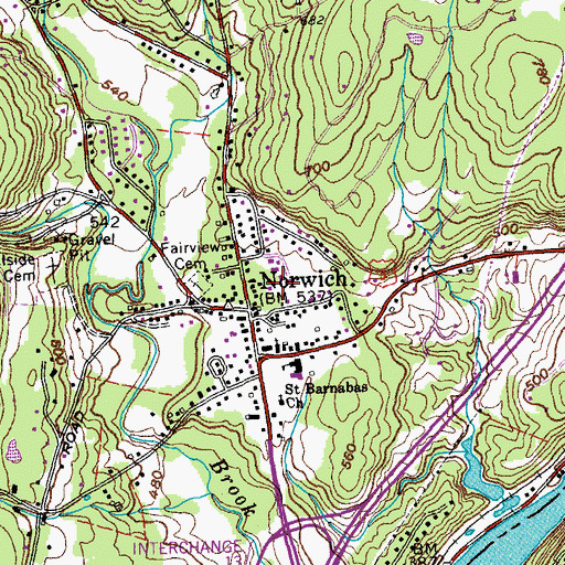 Topographic Map of Norwich Police Department, VT