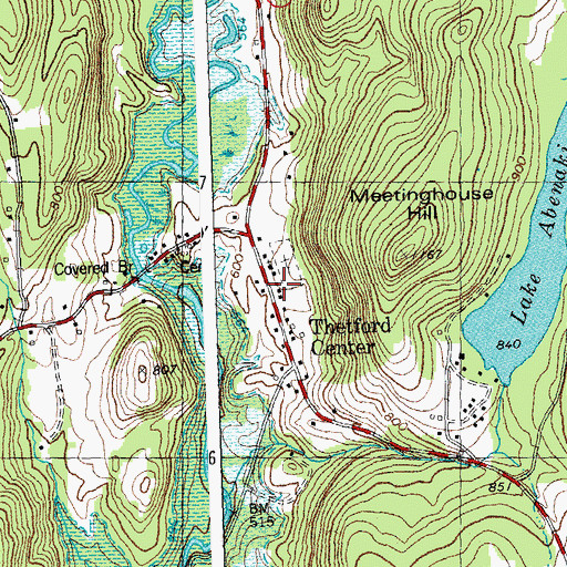 Topographic Map of Thetford Police Department, VT