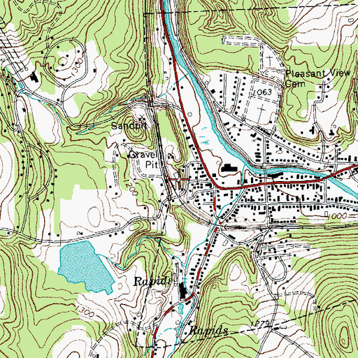 Topographic Map of Ludlow Police Department, VT