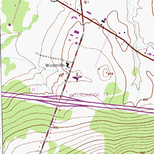 Topographic Map of Vermont State Police Troop A Williston Barracks, VT