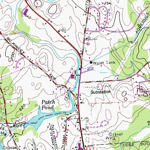 Topographic Map of Vermont State Police Troop B Rutland Barracks, VT