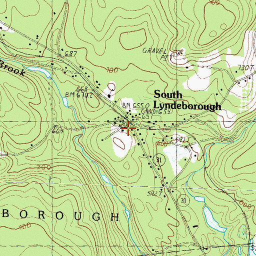 Topographic Map of Lyndeborough Police Department, NH