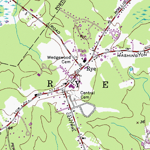 Topographic Map of Rye Police Department, NH